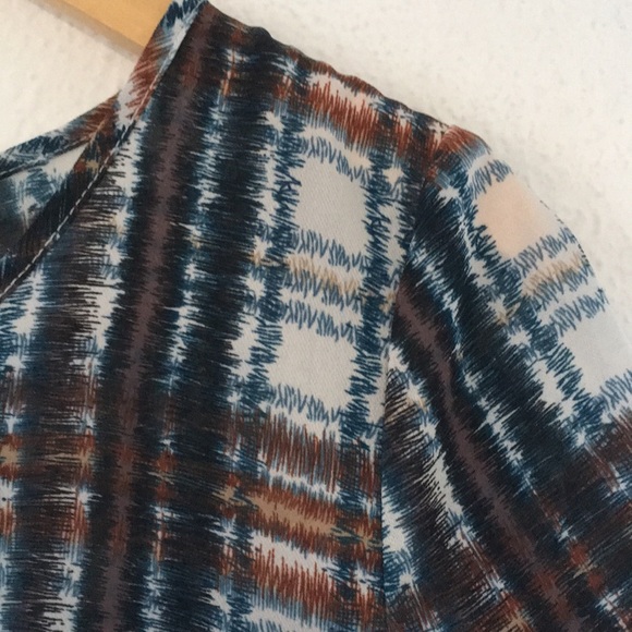 Anthropologie Maeve Loose Plaid Short Sleeve Top - Picture 2 of 5